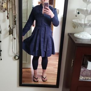 Blue A line trench coat